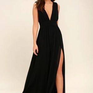 Lulus heavenly hues black maxi dress